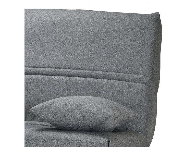 Clic clac 130x190 cm en tissu gris et matelas Bultex® 14 cm - HAROLD