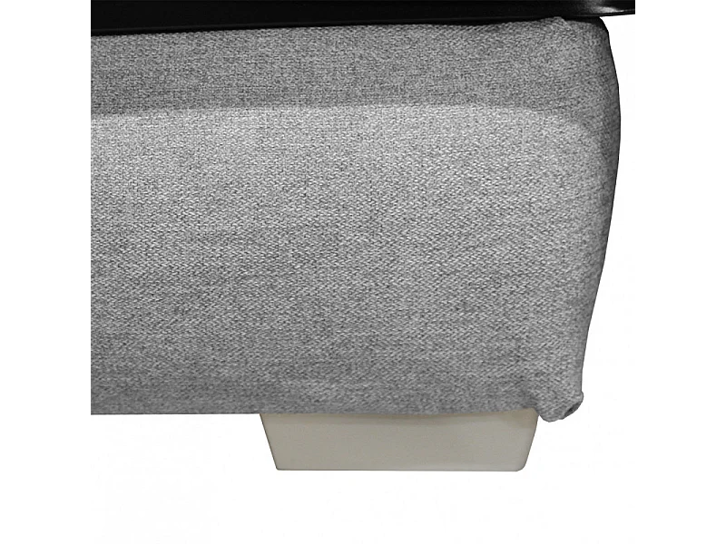 Clic clac 130x190 cm en tissu gris et matelas Bultex®14 cm - TEODORE