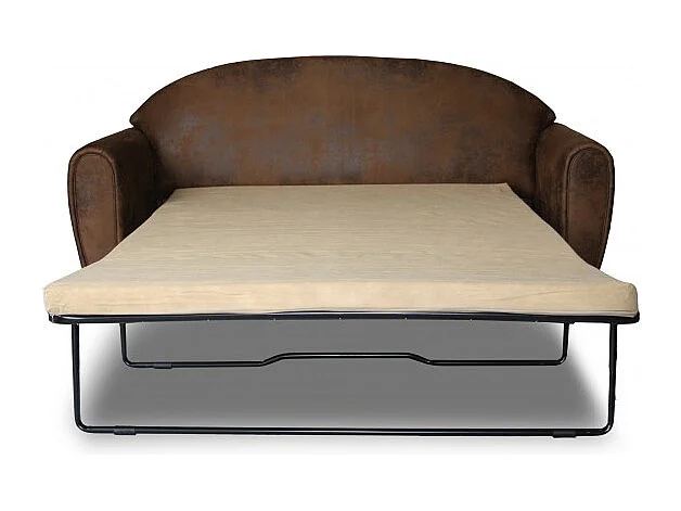 Canapé Convertible 3 places Marron Aspect Vieilli - CUBA