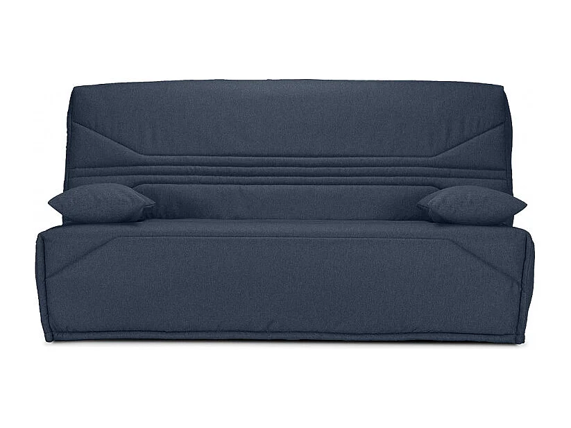 Clic clac 130x190 cm en tissu gris foncé et matelas 14 cm - TEODORE