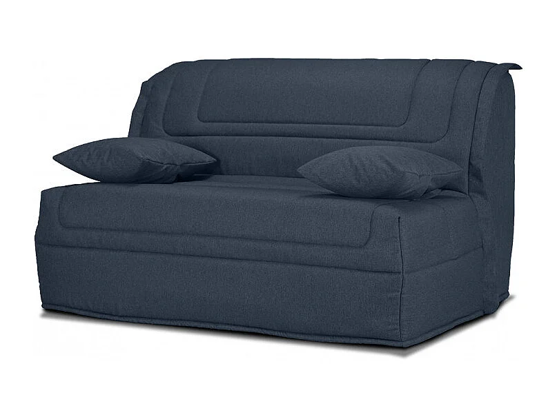 Banquette lit BZ 140x190 cm tissu gris foncé et matelas 12 cm – BUZZY