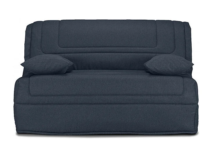 Banquette lit BZ 140x190 cm tissu gris foncé et matelas 12 cm – BUZZY