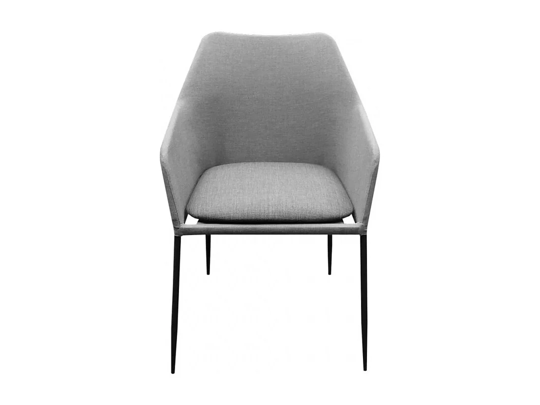 Lot de 2 chaises de jardin en aluminium et tissu gris - PACIFIC