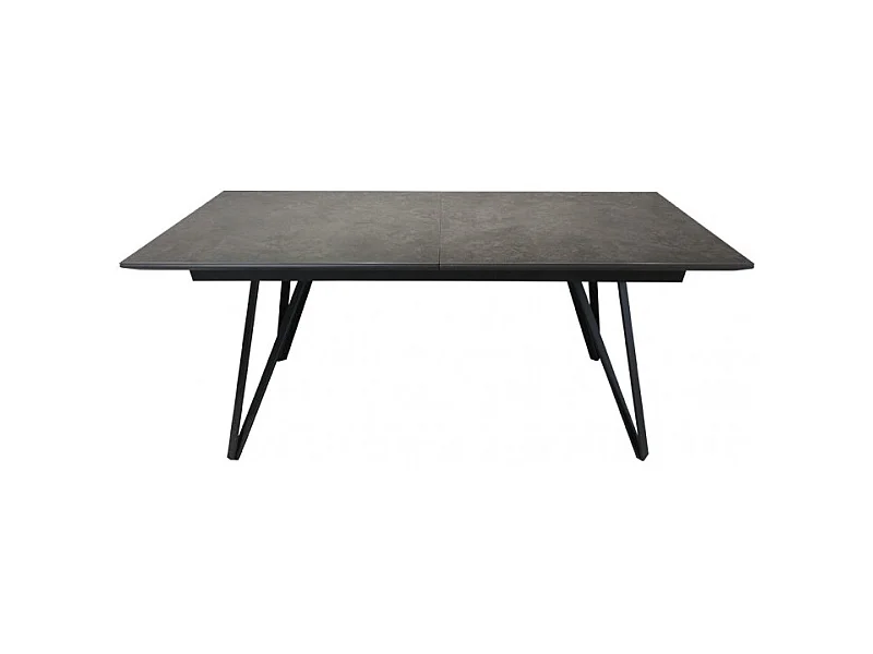 Table extensible 180 à 230 cm gris anthracite en céramique - ONYX