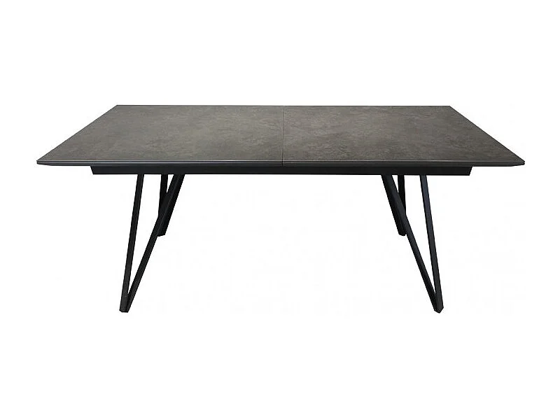 Table extensible 180 à 230 cm gris anthracite en céramique - ONYX