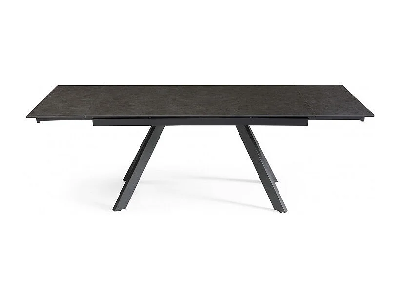Table extensible 160/240 cm céramique gris foncé pieds inclinés - UTAH 08