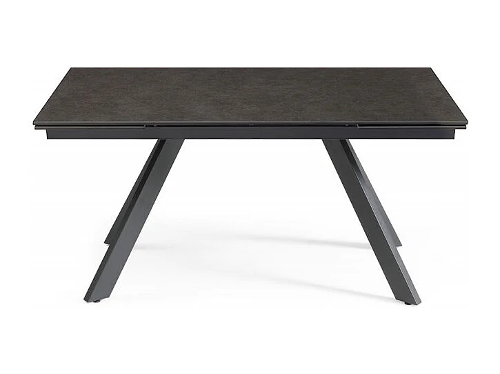 Table extensible 160/240 cm céramique gris foncé pieds inclinés - UTAH 08