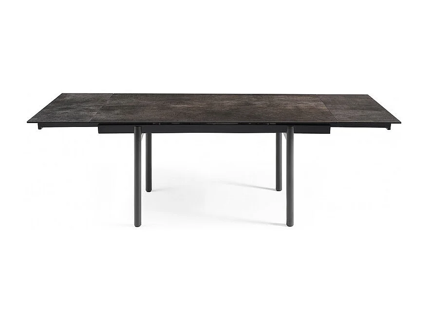 Table extensible 160/240 cm céramique gris vieilli pieds droits - MAINE 09