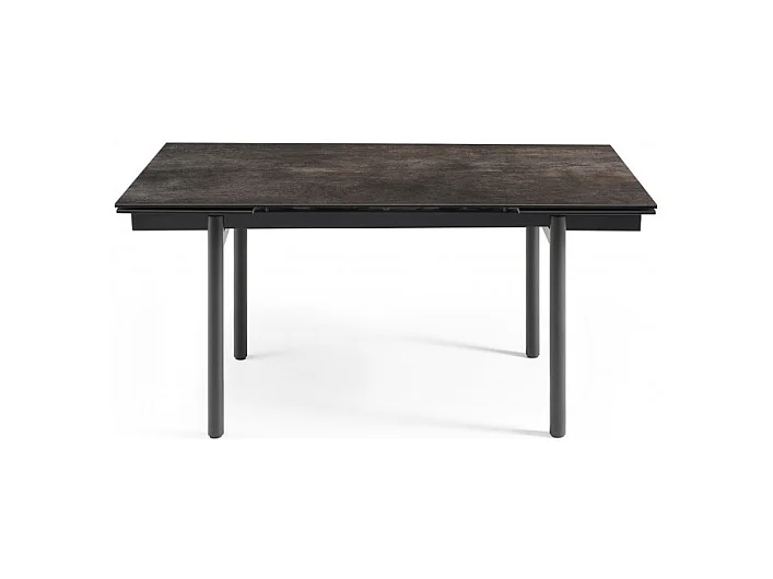 Table extensible 160/240 cm céramique gris vieilli pieds droits - MAINE 09