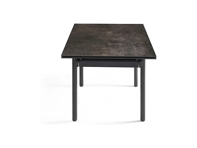 Table extensible 160/240 cm céramique gris vieilli pieds droits - MAINE 09