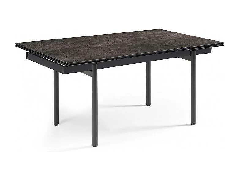 Table extensible 160/240 cm céramique gris vieilli pieds droits - MAINE 09