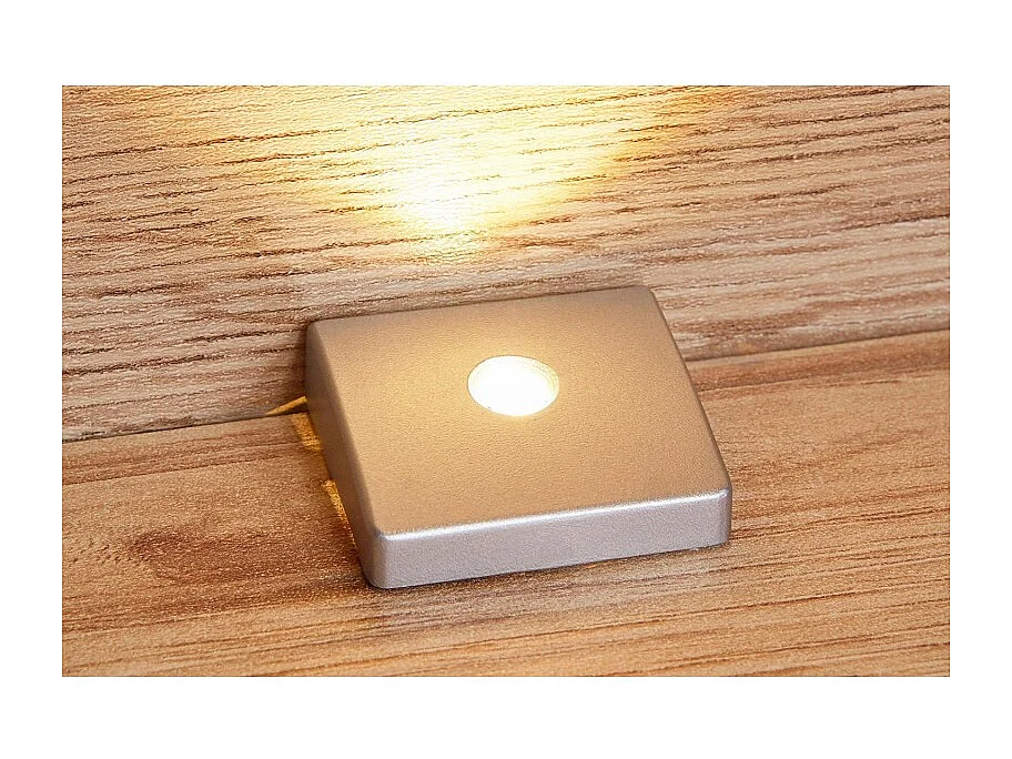 Armoire vitrine 150 cm 3 portes décor bois clair et gris - MARBELLA