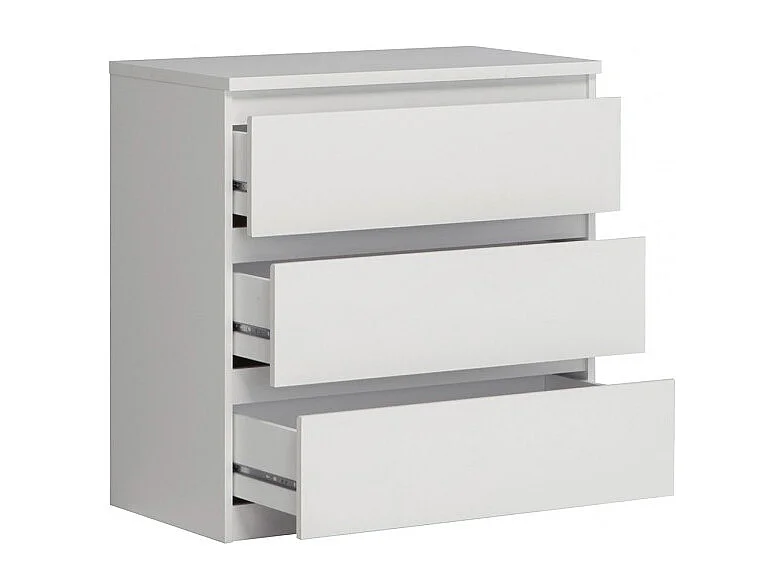 Commode 3 tiroirs blanc mat - BENNY