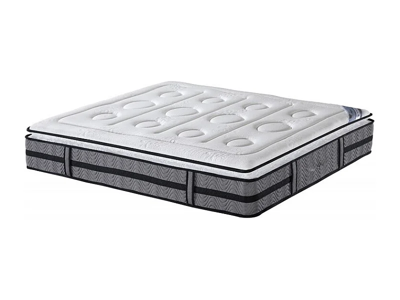 Matelas 160 x 200 cm ressorts 5 zones et surmatelas latex - HELIOS
