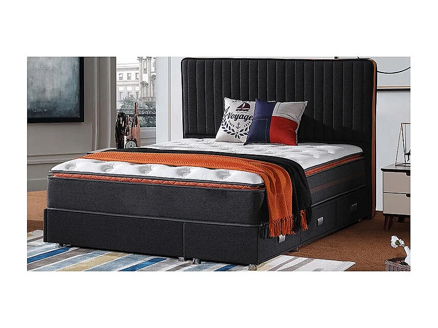 Matelas 180 x 200 cm ressorts 7 zones gel mémoire de forme - SOFT GEL