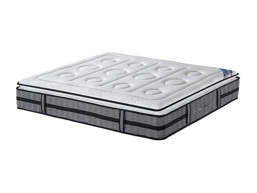 Matelas 140 x 190 cm ressorts 5 zones et surmatelas latex - HELIOS