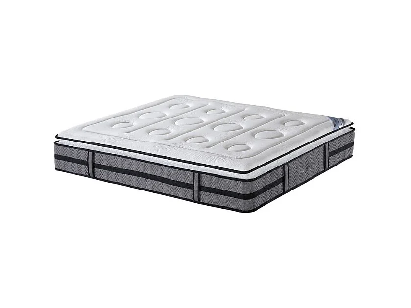 Matelas 140 x 190 cm ressorts 5 zones et surmatelas latex - HELIOS