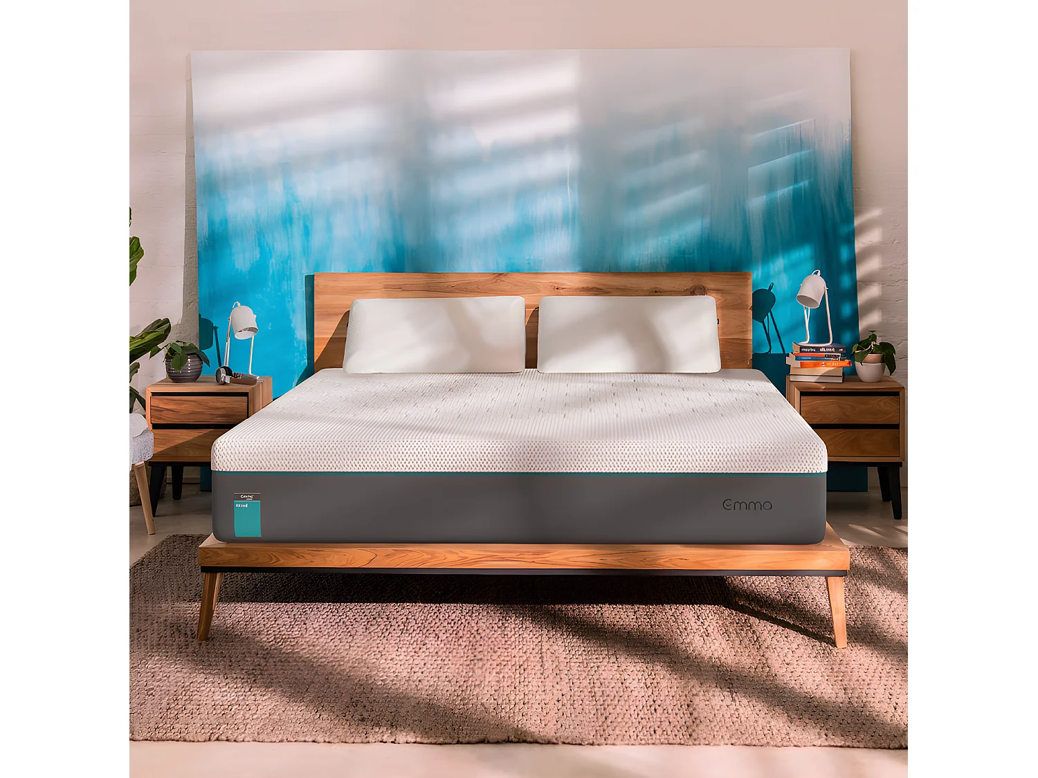 Matelas EMMA® 140 x 190 cm ferme avec mousse adaptative - HELIX FOAM