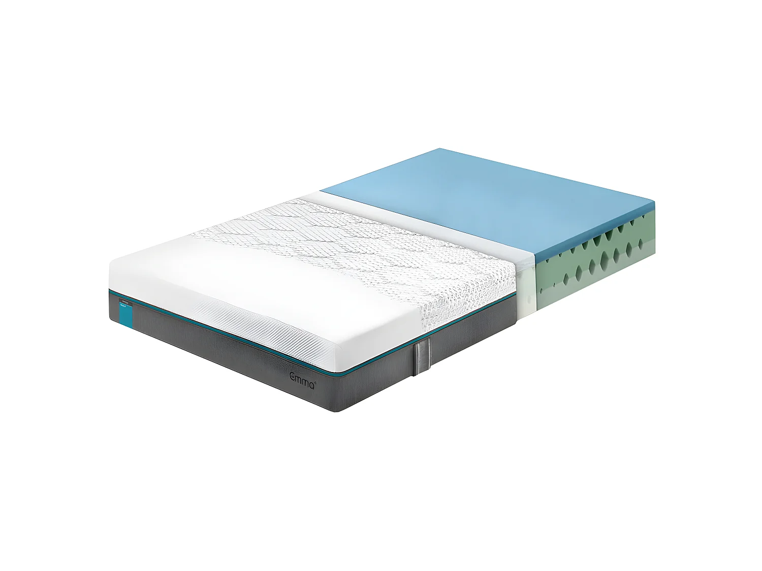 Matelas EMMA® 140 x 190 cm ferme avec mousse adaptative - HELIX FOAM