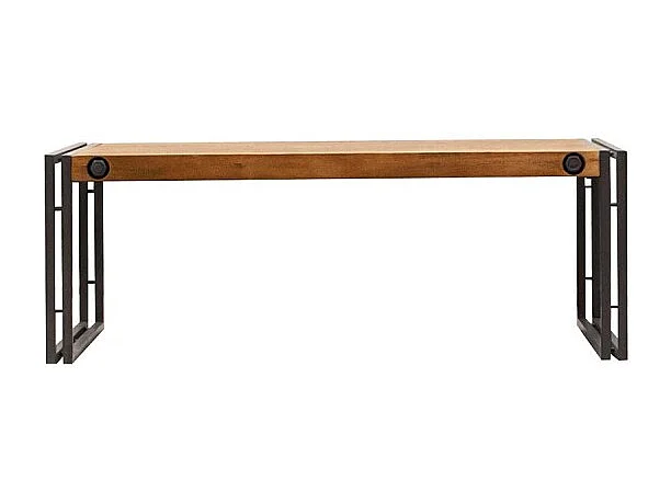 Table basse 110 cm en bois d'acacia et métal - WORKSHOP