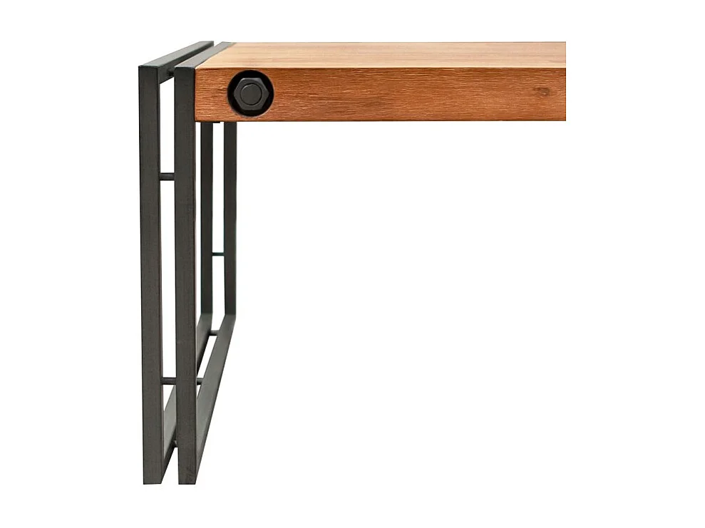 Table basse 110 cm en bois d'acacia et métal - WORKSHOP