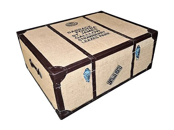 Malle de rangement table basse imprimée vintage style voyage - VISA