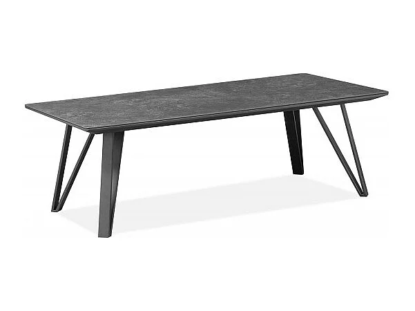 Table basse 120 cm gris anthracite plateau céramique - ONYX