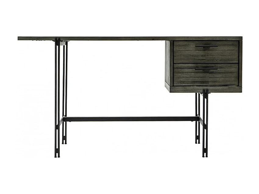 Bureau L140 cm en bois cendré structure en métal - KUBI