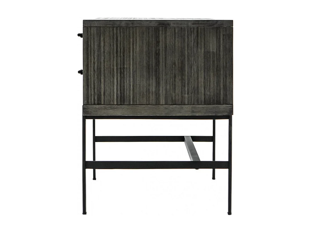 Bureau L140 cm en bois cendré structure en métal - KUBI