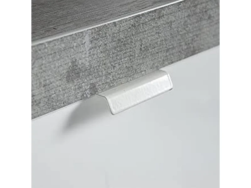 Caisson rangement bureau 3 tiroirs décor gris et blanc laqué - GRANIT