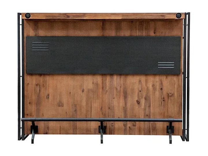Bar industriel comptoir 140 cm en bois d'acacia et métal - WORKSHOP