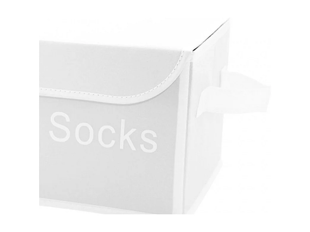 Lot de 4 boîtes de rangement blanc avec couvercle 100% nylon - SPACE