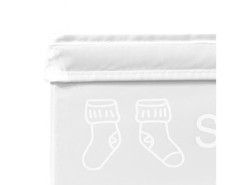 Lot de 4 boîtes de rangement blanc avec couvercle 100% nylon - SPACE