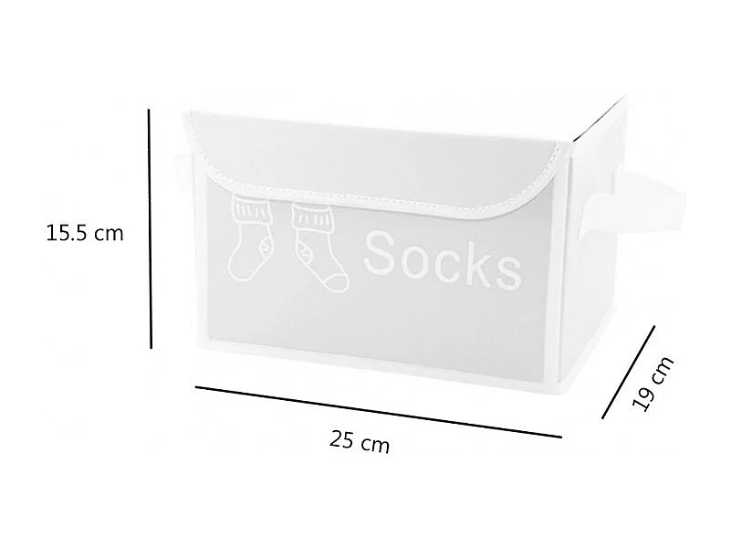 Lot de 4 boîtes de rangement blanc avec couvercle 100% nylon - SPACE