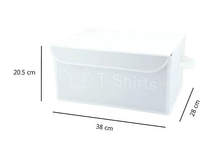 Lot de 4 boîtes de rangement blanc avec couvercle 100% nylon - SPACE