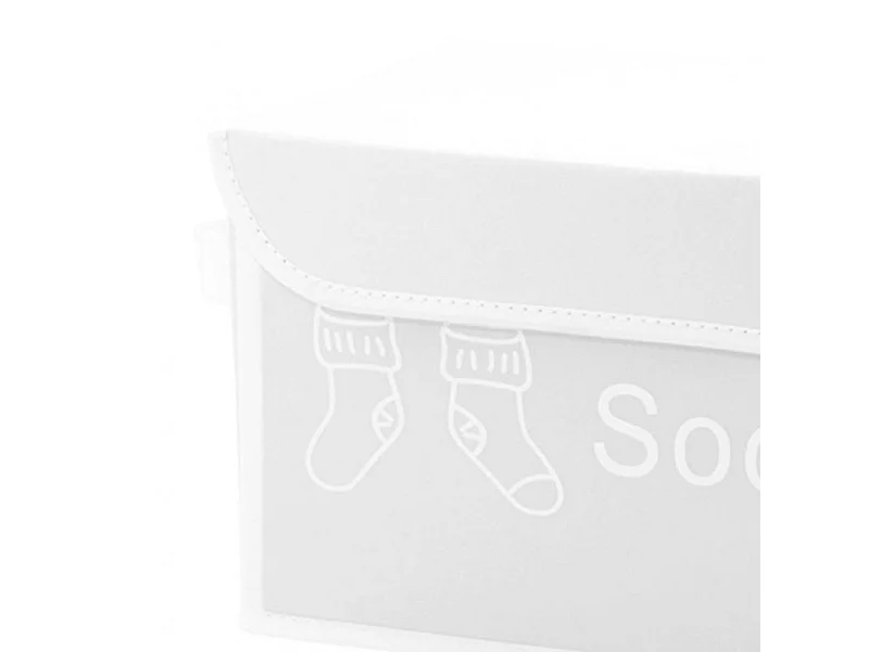 Boite pour dressing à couvercle Socks Blanc - SPACE