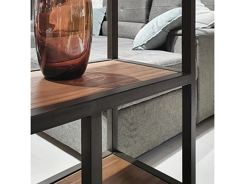 Étagère destructurée L.110 cm en bois et métal effet vieilli - MAYBEL