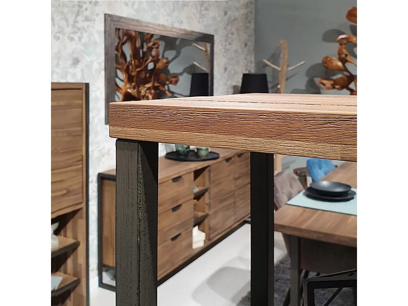 Étagère destructurée L.110 cm en bois et métal effet vieilli - MAYBEL