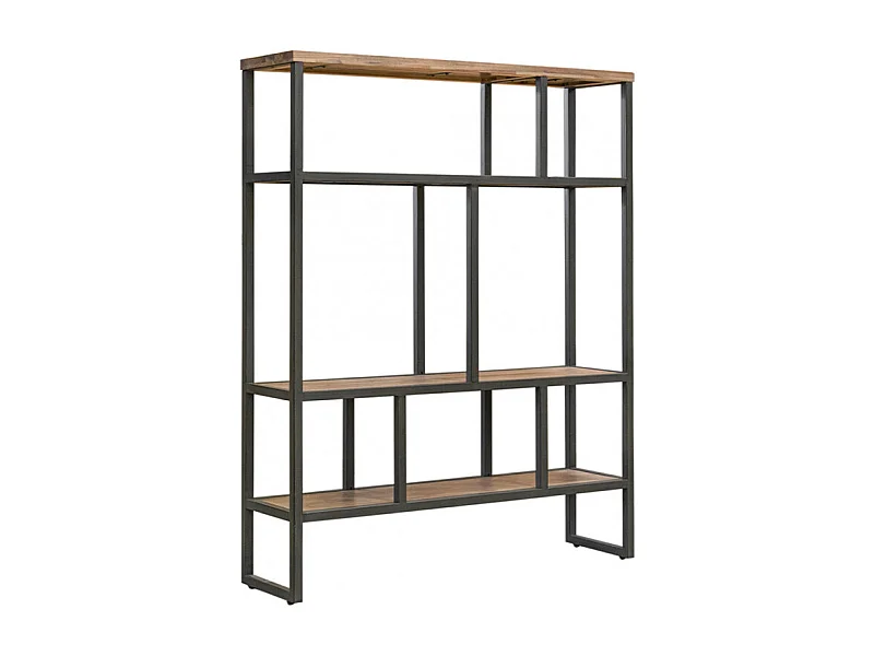 Étagère destructurée L.110 cm en bois et métal effet vieilli - MAYBEL