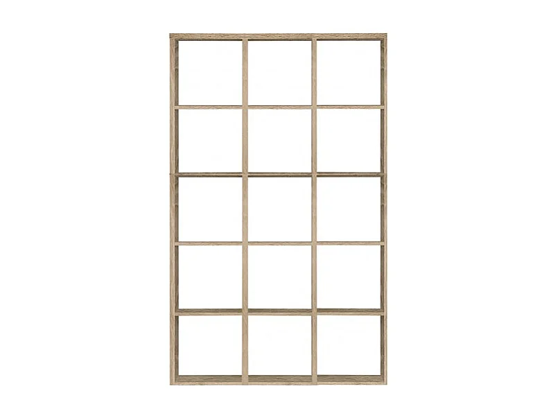 Etagère cube 15 casiers décor chêne - Classico