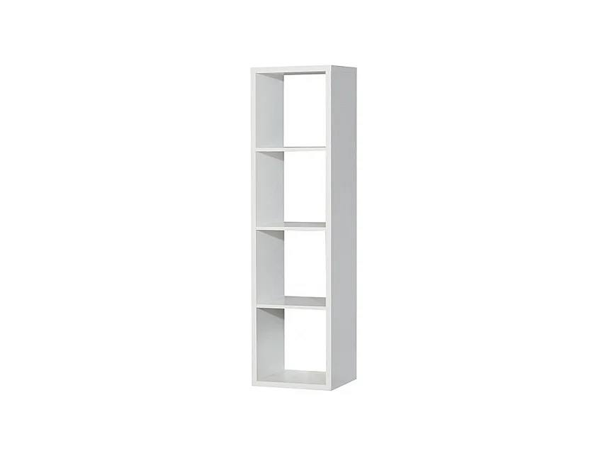 Etagère colonne 4 casiers décor blanc - Classico