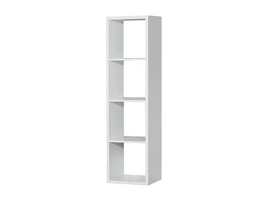 Etagère colonne 4 casiers décor blanc - Classico