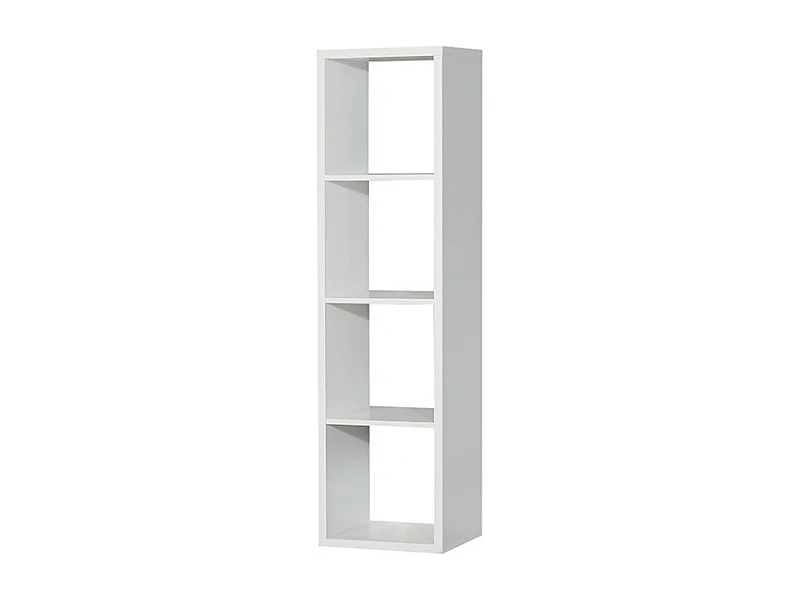 Etagère colonne 4 casiers décor blanc - Classico