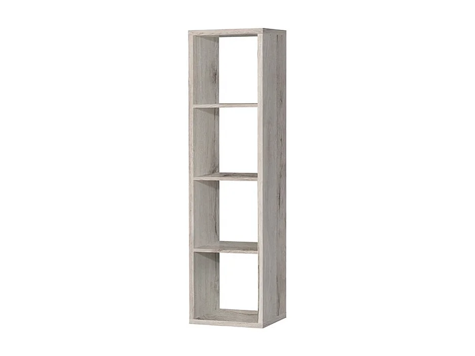 Etagère colonne 4 casiers décor chêne grisé - Classico