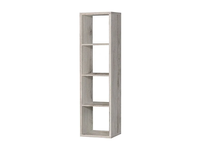 Etagère colonne 4 casiers décor chêne grisé - Classico