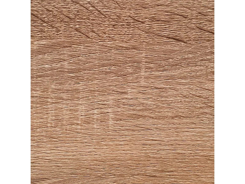 Console L. 125 cm en verre trempé avec tiroir décor chêne - ICE