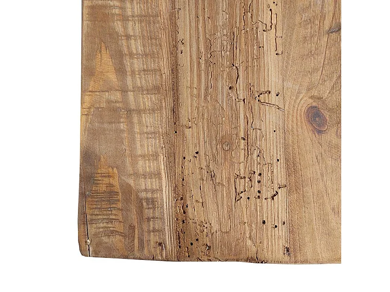 Console L. 100 cm en bois massif de pin recyclé 2 tiroirs - CHALET