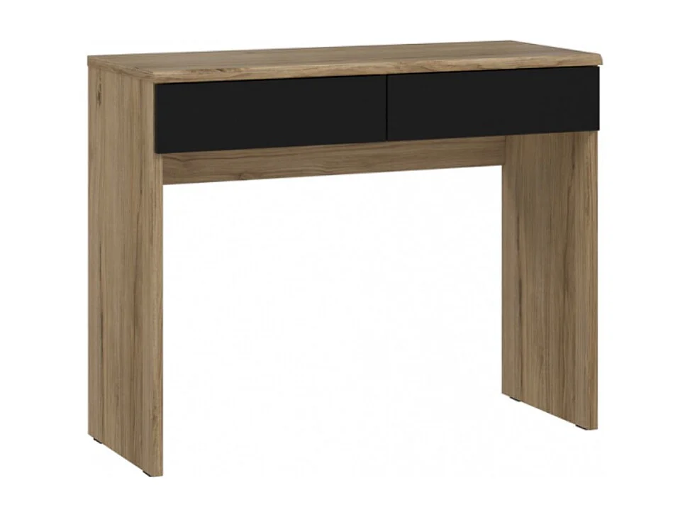 Ensemble coiffeuse décor bois clair avec miroir et banc - ANASTASIA