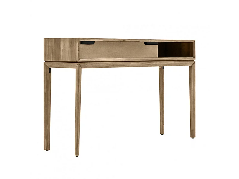 Console en bois 1 grand tiroir 1 niche L.130 cm - KASSIA
