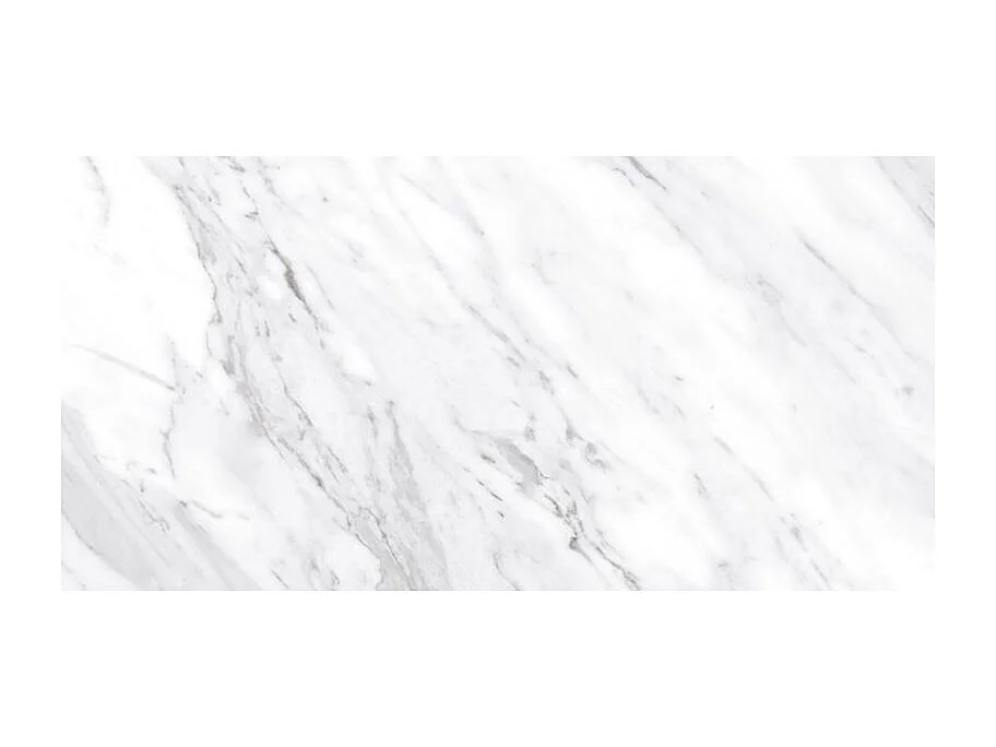 2 tables d'appoint en céramique marbré et verre pieds métal - PAROS